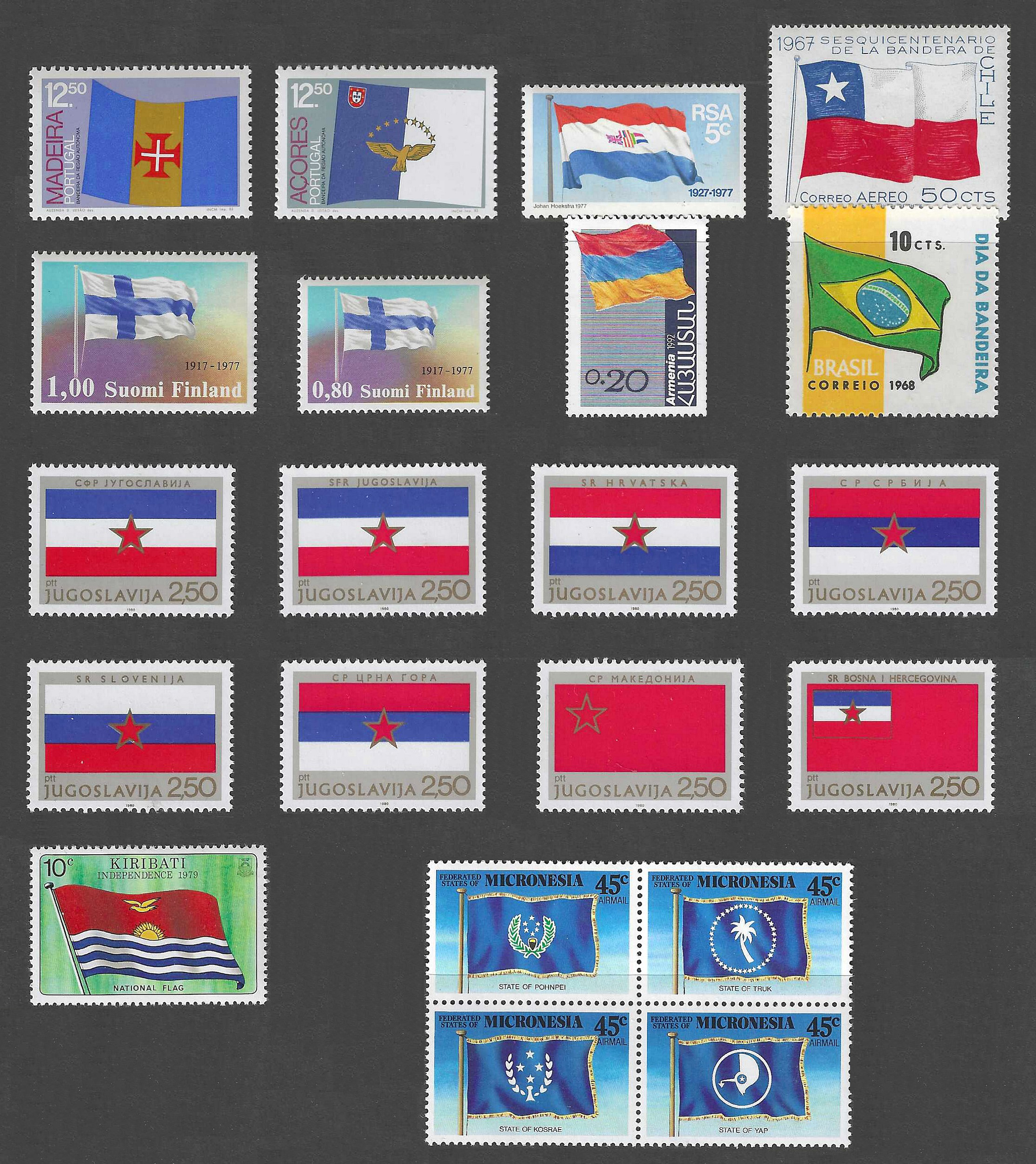 interview 6 flag stamp samples